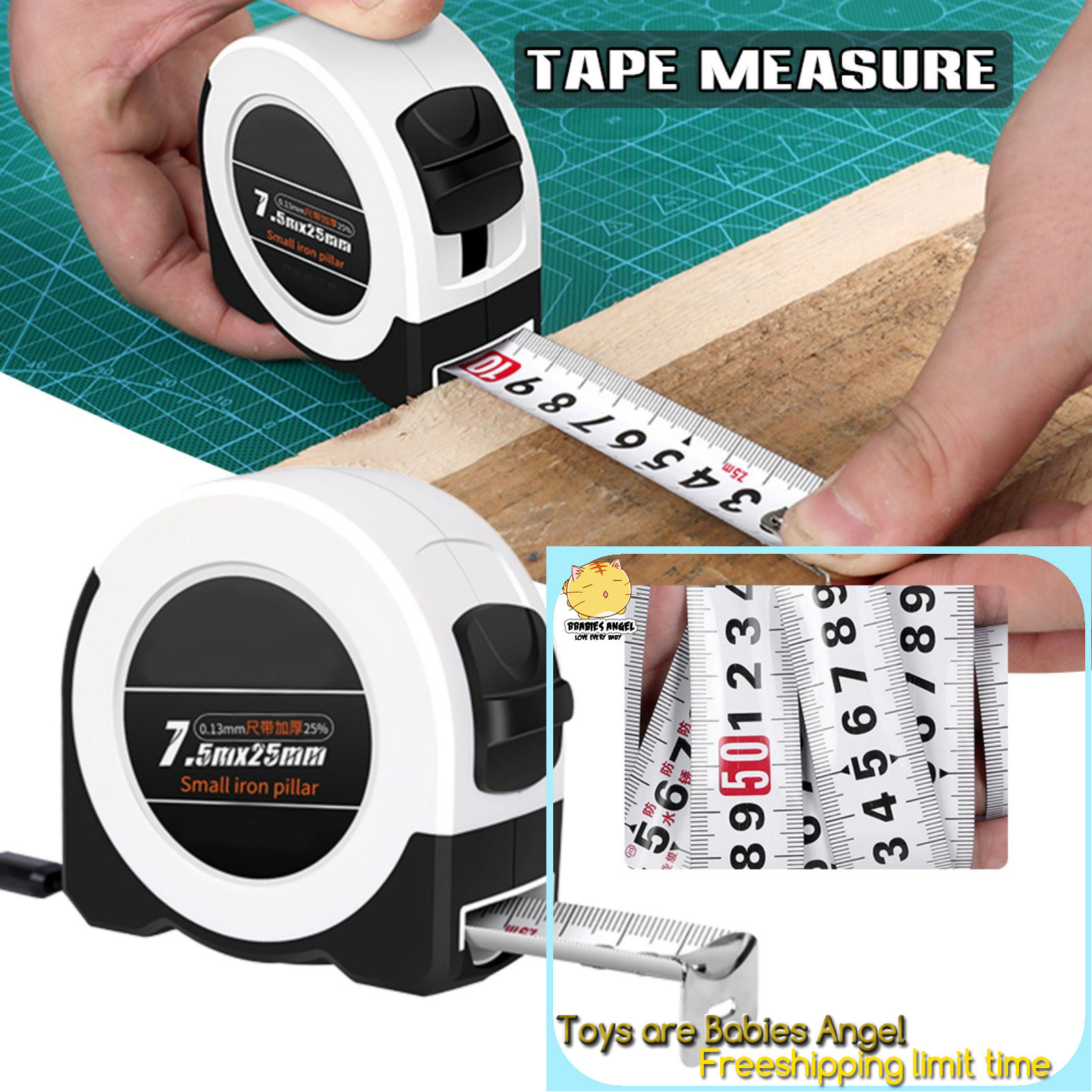 Bbabies gia cố Cai Trị móc với quy mô rõ ràng rõ ràng đọc tapeline thiết kế công thái học cho gia đình bạn bè hàng xóm Quà Tặng thiên thần-của tôi
