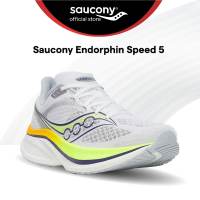 Saucony Endorphin Speed 5 Road Running Speed Shoe Mens - (White/Citron) S21007-243