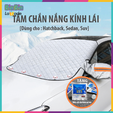 Tấm che nắng tcn3 chống nóng kính lái ô tô , bạt phủ kính lái ô tô 4 lớp tráng bạc chống nắng hiệu quả
