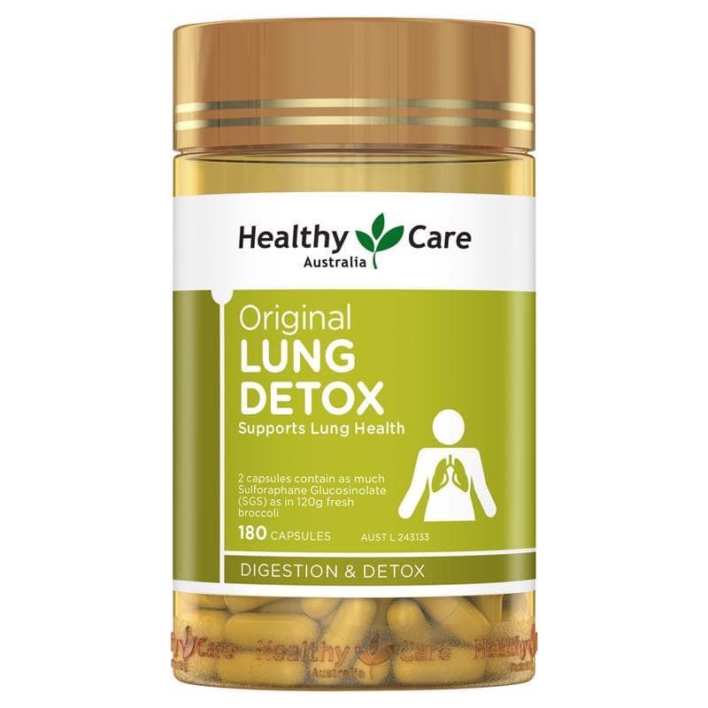 Viên Uống Healthy Care Lung Detox 180v Của Úc Hỗ Trợ Thanh Lọc