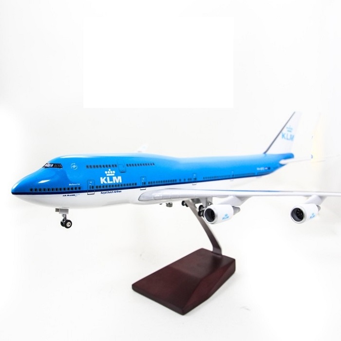 Mô hình máy bay KLM Royal Dutch Airlines Boeing B747 47cm có bánh xe và