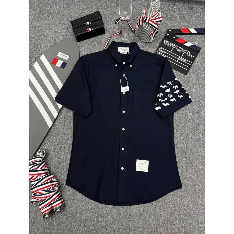 2024 Gốc Thom Browne Thương hiệu Tide mới TB Mùa hè cổ điển động vật thêu mới giải trí kinh doanh hà