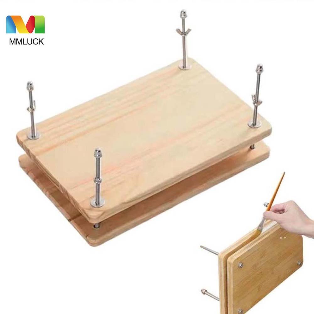 MMLUCK cho việc theo dõi Notepad Tấm ép sách tự làm Có thể sử dụng giấy A4 Biên lai Pad Máy ép sách Dụng cụ đóng sách 36cm Máy ép sách gỗ Học sinh