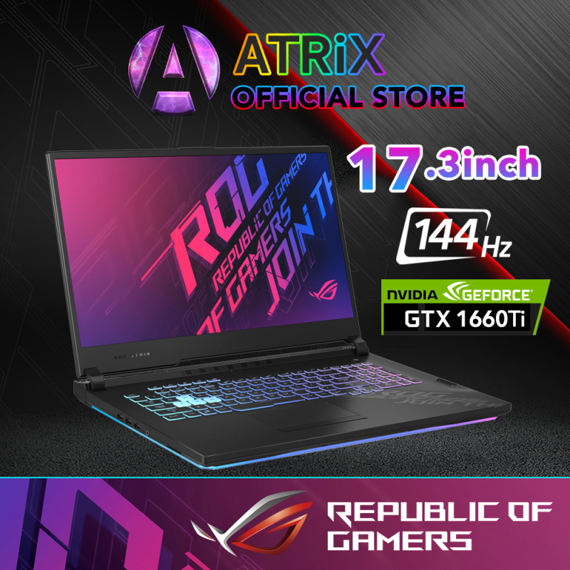 【Same Day Delivery】New ROG 2020 G17 G712LU | 17.3 FHD 144Hz | i7-10750H | 16GB RAM | 1TB SSD | NVIDIA GeForce GTX1660Ti | 2Yrs ASUS International Warranty | -GTX1660Ti
