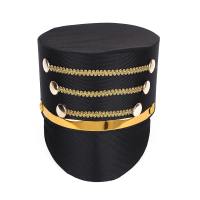 ZGNAY MALL Cosplay Show Marching Band Hat Gold Trim Strips Hat-nutcrackers Soldier Top Cap Masquerade Photography Drum Major Master Hats Halloween