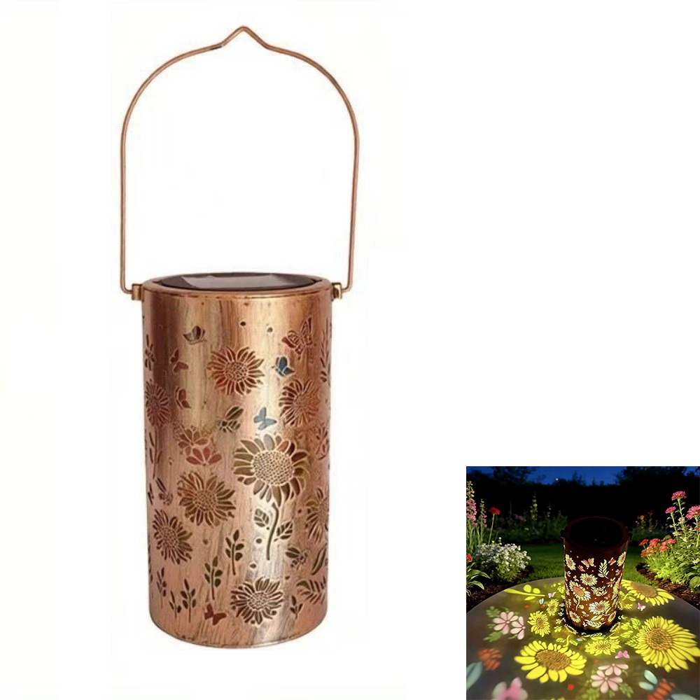 MAOMEI Hanging Solar Sunflower Garden Light Waterproof Iron Material Lawn Decor Light Porch Lighting Standing Type Outdoor Landscape Lamp Yard Use