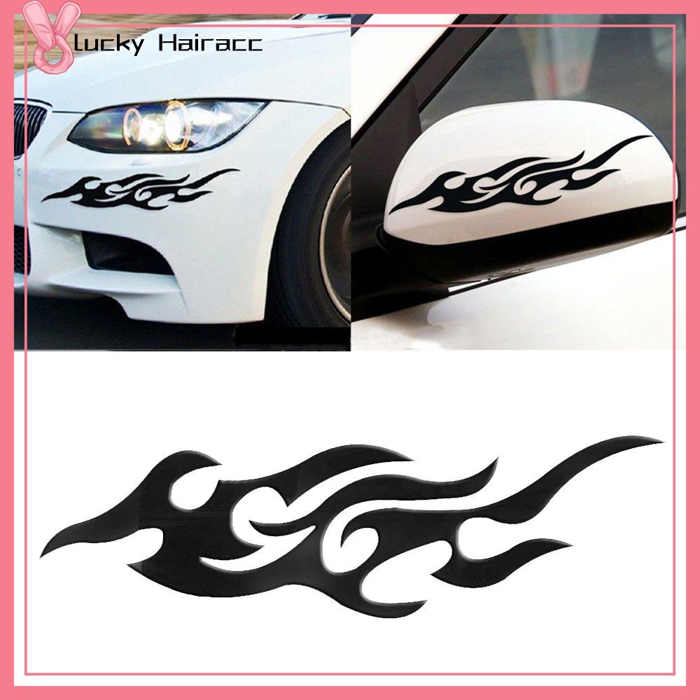 LUCKY HAIRACC 2pcs Phổ biến Vinyl Mát mẻ Ngọn lửa lửa Decal xe Trang trí ô tô Hình dán ô tô