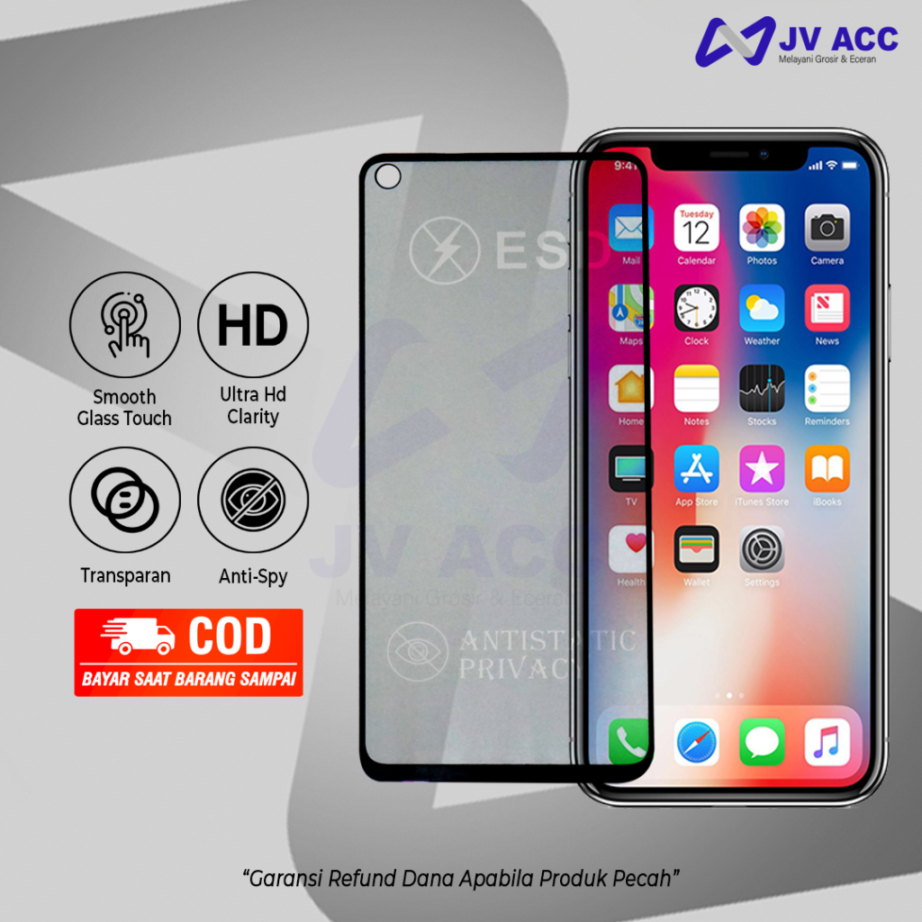 TEMPERED GLASS HP SPY PRIVACY STATIC REDMI POCO X4 X5 X3 M3 M4 PRO M5 M5S Harga 15,000 rupiah*Gratis Ongkir