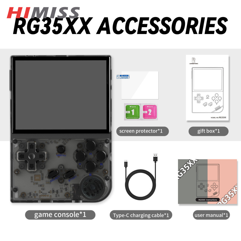 HIMISS RG35XX Retro Handheld Game Console Portable Handheld Game Console With 2600mAh Battery 3.5 Inch Screen Game Controller ราคา 4,428 บาท*ส่งฟรี