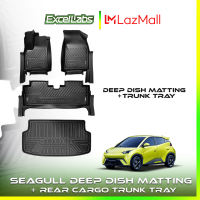 BYD Seagull 2022 to 2026 9D W/ EXTENSION OEM TPE Deep Dish Matting + Rear Cargo Trunk Tray