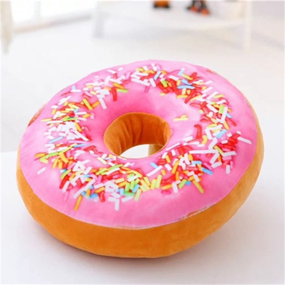 STAR-GIRL Christmas 40cm Nap Pillow Chocolates Donut Sofa Pillow Cover Donut Stuffed Toys Seat Cushion Pillow Doughnut Donut Plush Toy