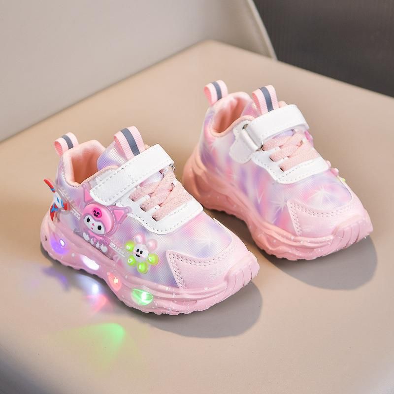 Giày sneaker trẻ em amila Giày đế mềm thường ngày Giày Phát Sáng Led hoạt hình Thiết kế băng gai dín