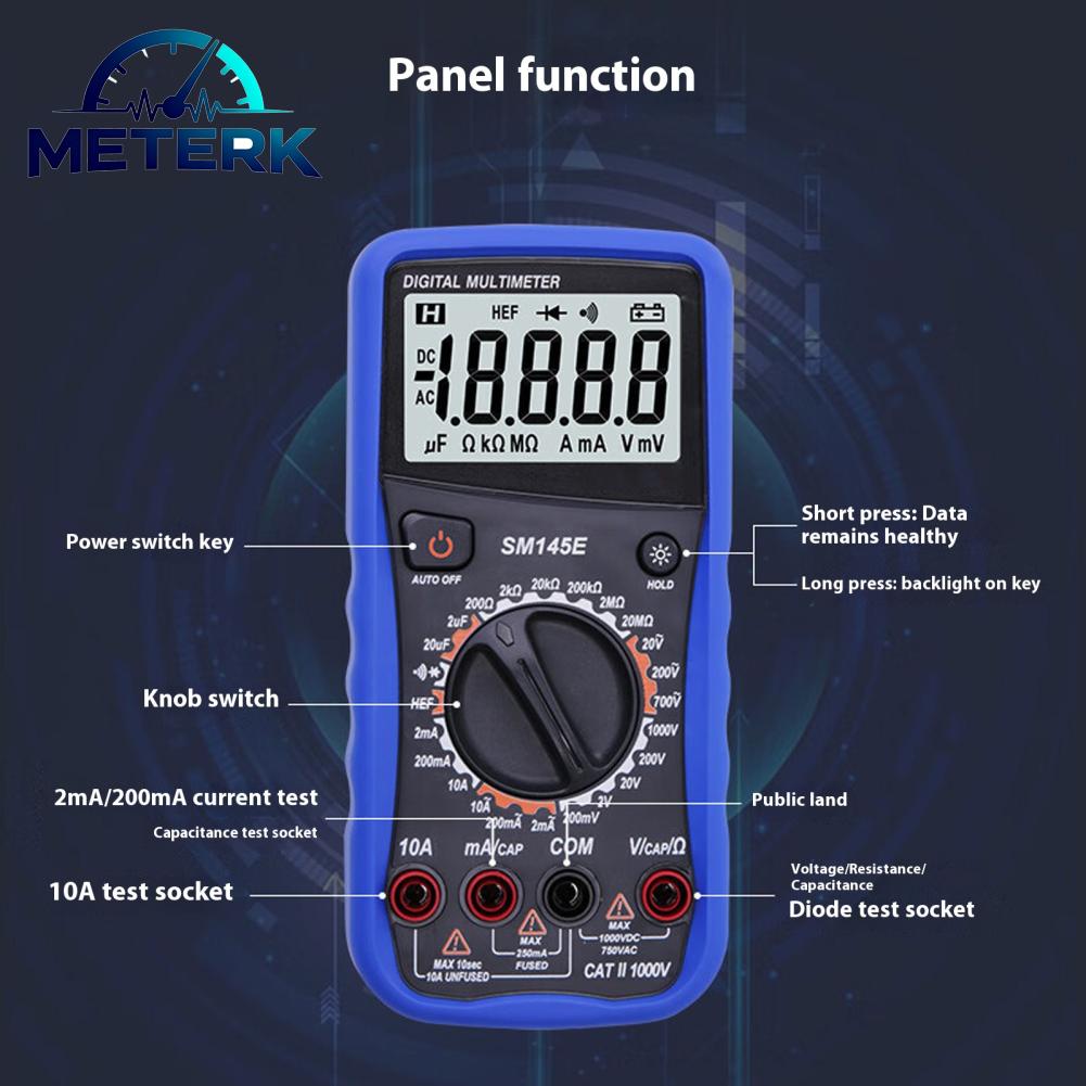 Meterk Multimeter Multi Purpose Tester Accurate Measurement Portable 5 Times/s for Repair Maintenance ราคา 1,911 บาท*ส่งฟรี