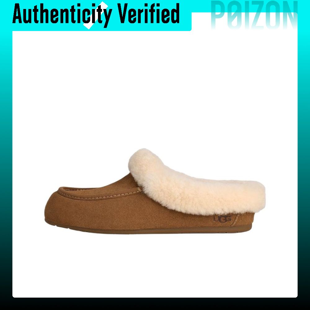 รองเท้าแตะผู้หญิง Ugg ANSLEY แบบสวม Slip-on ซับในขนแกะ Rubber Sole Closed Toe ผู้หญิง Chestnut 1171391-CHE ราคา 14,210 บาท*ส่งฟรี