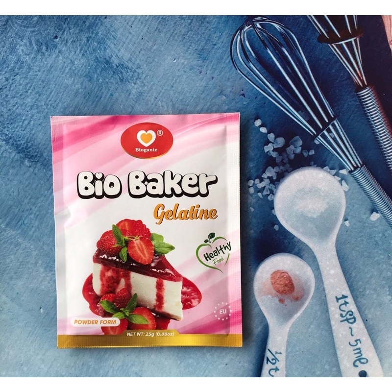 Bột Gelatine Bio Baker Gelatine Xuất Xứ Châu Âu 25g