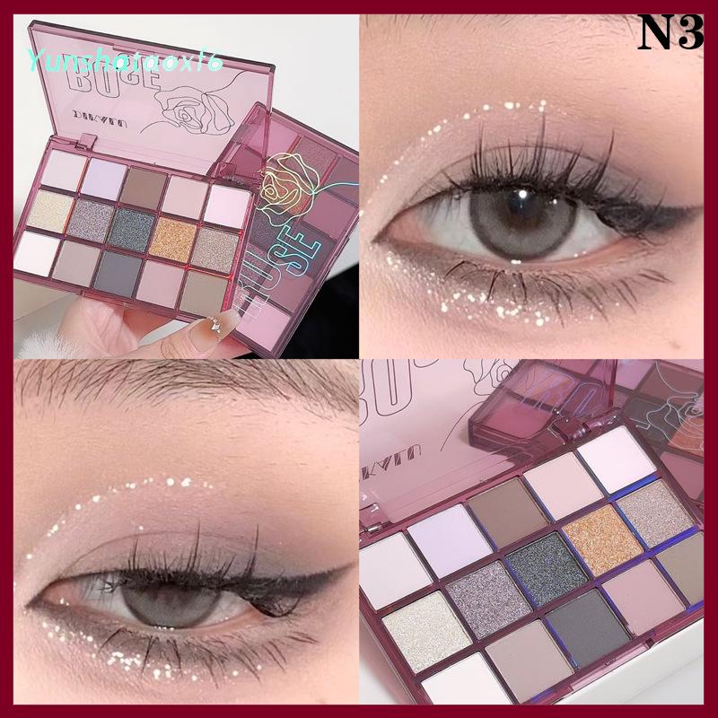 yunshataoxf Dikalu màu xanh lá cây Eyeshadow Palette màu tím long lanh Pearlescent Matte Eye Shadow ánh sáng lung linh trang điểm lâu dài phụ nữ vẻ đẹp mắt mỹ phẩm - 3