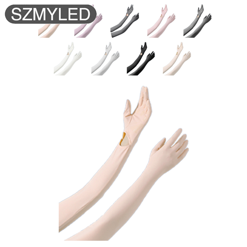 Long Sun Gloves Women's Sunblock Driving Gloves Non Slip Full Finger Arm Breathable Summer Outdoor Sun Protective For Outdoor Sports Cycling Hiking