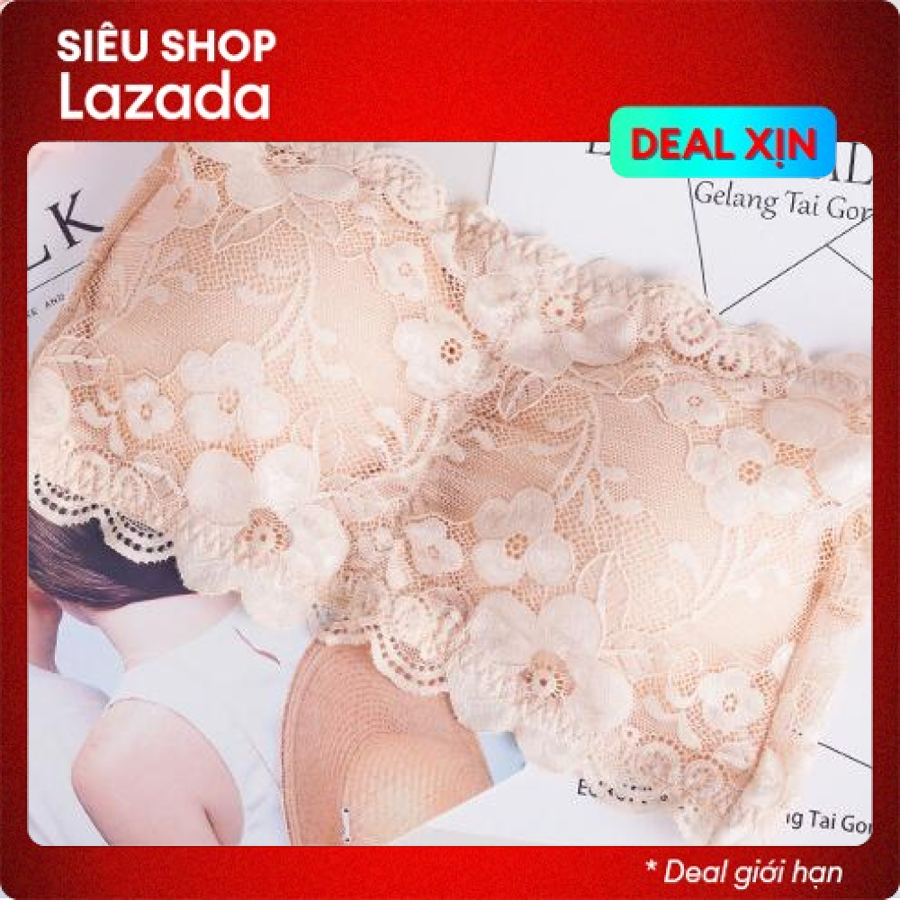 ÁO Ngực Nữ Ren Quây Không Dây, Áo Bra Ren Không Dây Họa Tiết Hoa Anh Đào Quyến Rũ Hàng Loại I