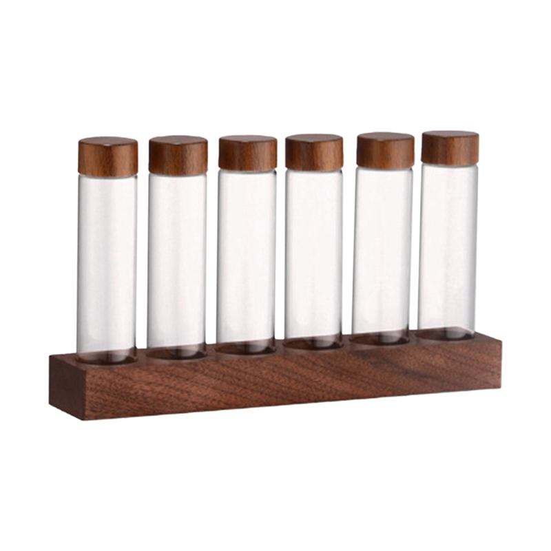Glass Test Tube Display Stand Tools Single Tube Storage Coffee Bean Dispensing Bottle Coffee Sealed Jar Beans