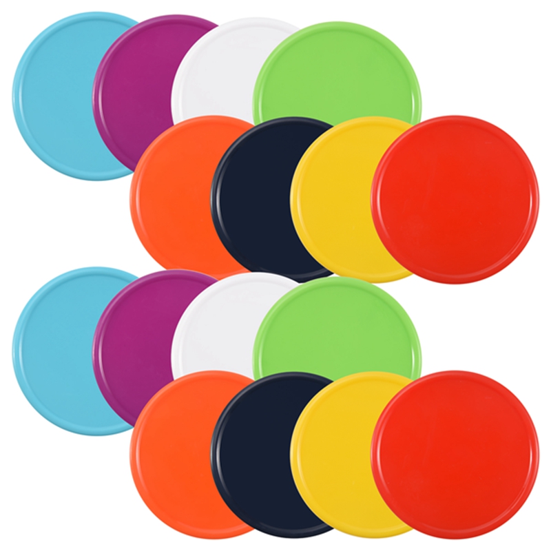 (RBPN) 16 Pack Plastic Jar Lids - Colored Jar Caps 100% Compatible for Ball Kerr Wide Jars (Wide Mouth)