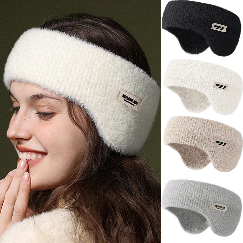 Mùa Đông Tai Ấm Hơn Earmuffs Headband tóc dễ thương Ban Nhạc Ngoài Trời Trượt Tuyết Thể Thao Dày Hairband Cho Phụ Nữ Người Đàn Ông Headscarf Phụ kiện tóc