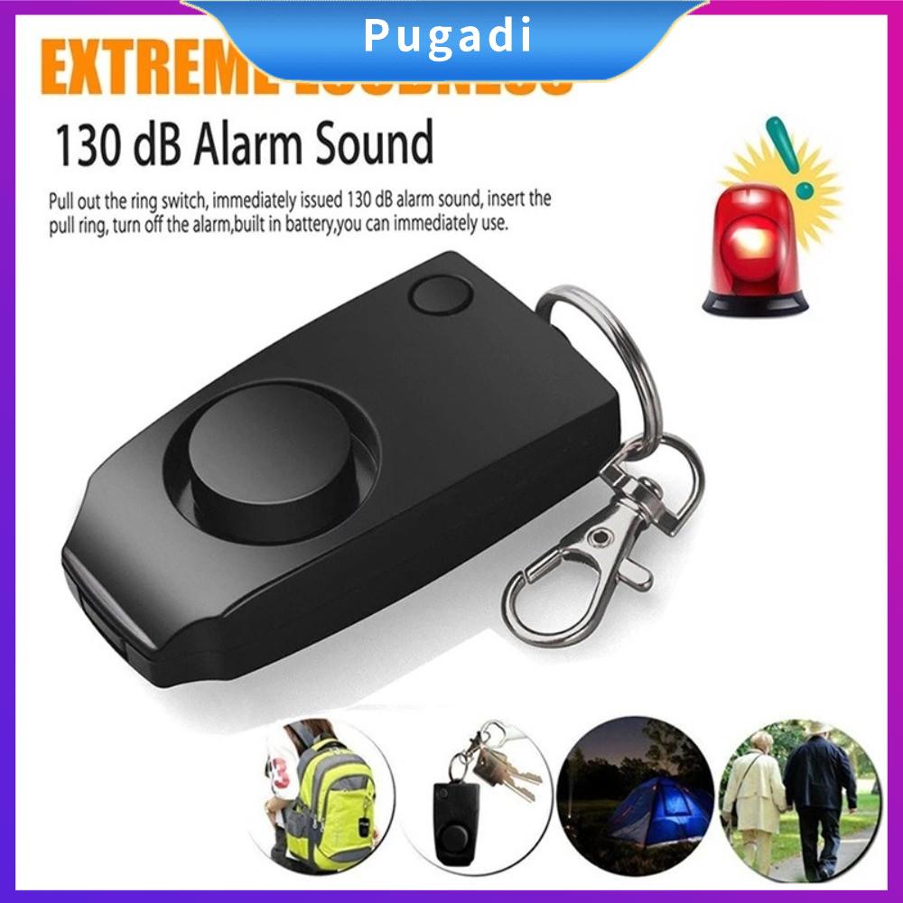 PUGADI Chống Sói Báo động Hét to lên 130dB Móc khóa báo động khẩn cấp Chống cướp Cảnh báo bảo vệ an ninh cho phụ nữ trẻ em Khẩn cấp