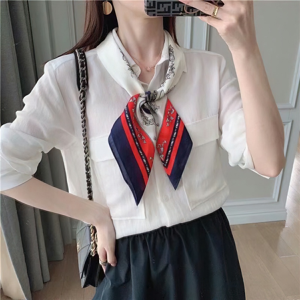 Khăn lụa vuông choàng cổ size 70x70 cm -Lumbley