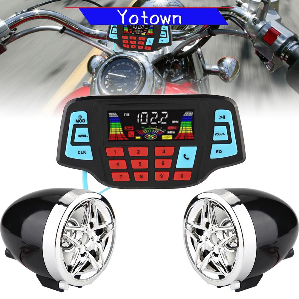 Yotown Hệ thống loa xe máy Xe máy chống nước Máy nghe nhạc MP3 ABS Thiết thực đáng tin cậy cho xe tay ga cho xe đạp địa hình Giá 663,000 Đồng*Miễn phí vận chuyển