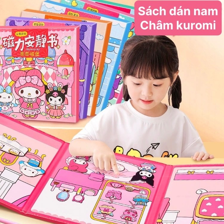 [Size to]Đồ chơi sách nam châm kuromi thay trang phục kuromi Sanrio melody 3D ngôi nhà Cinnamoroll thay trang phục