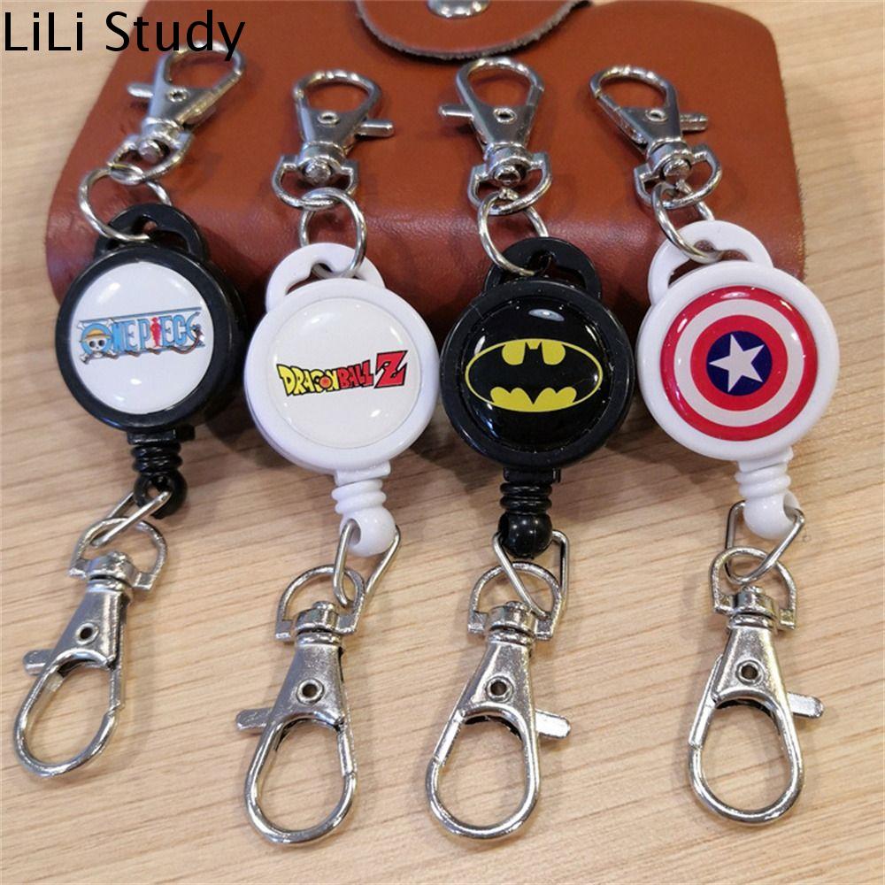 REPTIT Anime Bác Sĩ Sinh viên dây chuyền túi Cuộn Huy hiệu y tá Móc khóa Kẹp cuộn huy hiệu Cuộn Huy hiệu có thể thu vào Kẹp thẻ ID Hộp đựng huy hiệu