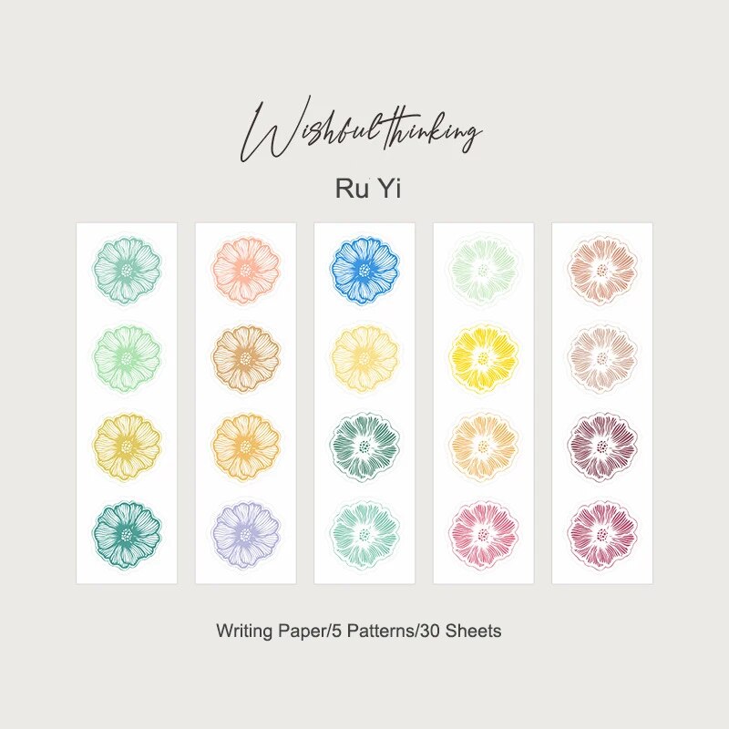 Jianwu 30 Pcs Cổ Điển Miếng dán hình hoa Dòng Sách Trang Trí Cắt Dán Chất Liệu Scrapbooking Nhật Ký văn phòng phẩm Kawaii