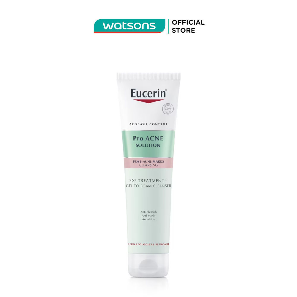 Eucerin Pro Acne Solution 3X Treatment Gel To Foam Cleanser 150ml