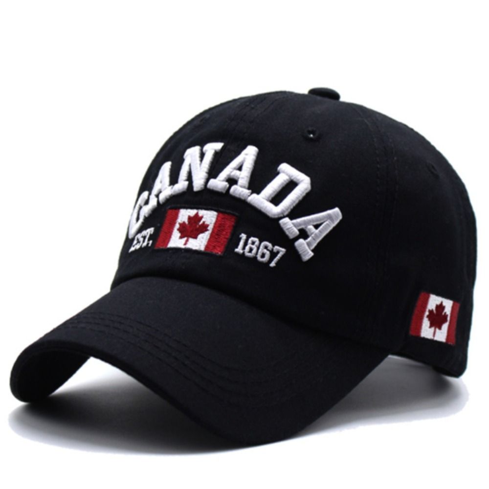 SHOWRO Embroidery Baseball Cap Cotton I Love Canada Dad Hat Fashion Flag Printed Casual Hats - 4