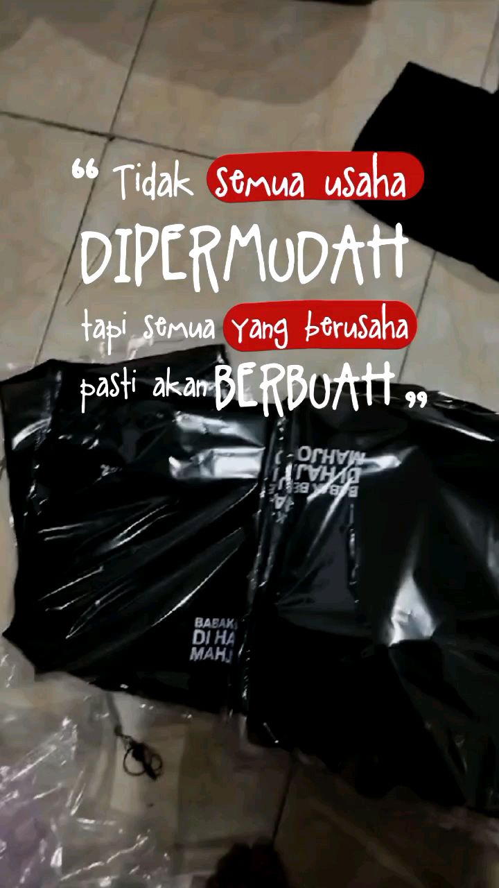 Kaos Kata ANAK KAMPUNG-DTF PING PUTIH Tshirt Hitam Kaos lengan pendek