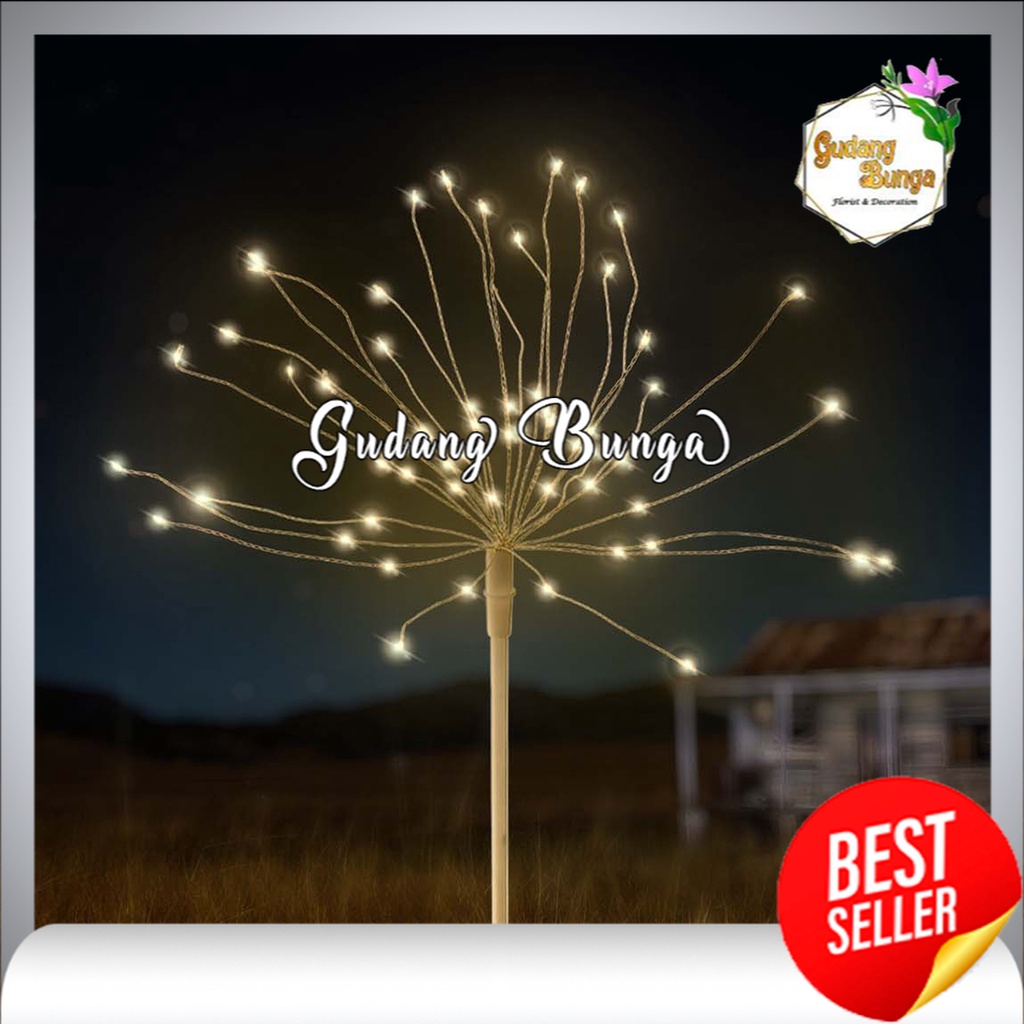 Lampu FireWorks Kembang Api Laba-Laba 1 Set isi 6 Standing untuk Home Decor Wedding Dekorasi Pelaminan dan Hias Taman Cafe Rumah Halaman Termurah Premium Import Artifisial