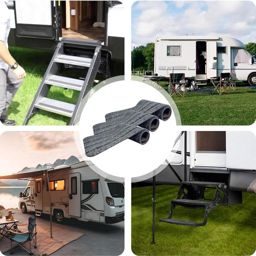 3pcs Polyester cắm trại bước Bìa weatherproofs Trailer phụ kiện