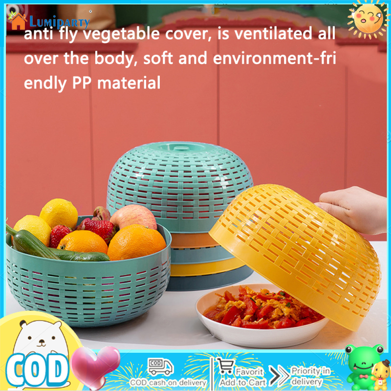 Household Kitchen Mesh Food Covers Umbrella With Handle Reusable Outdoor Picnic Food Covers Net ราคา 31 บาท*ส่งฟรี