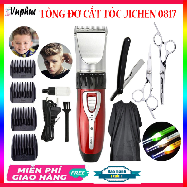 Tông đơ cắt tóc, tăng đơ hớt tóc gia đình trẻ em chuyên nghiệp không dây Jichen 0817 siêu bền,tốt - bảo hành lỗi 1 đổi 1 giá rẻ