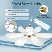 2-in-1 LED Ceiling Fan with Remote Control - Smart Lighting