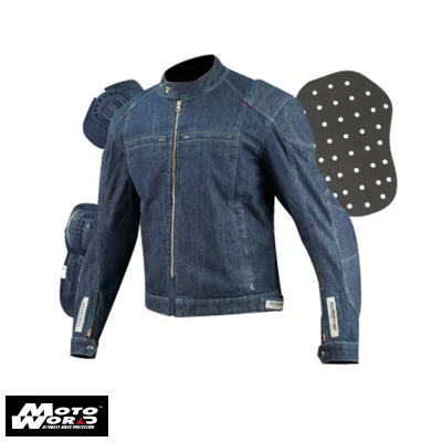 Komine JK077 Indigo Blue Kevlar Denim Jacket