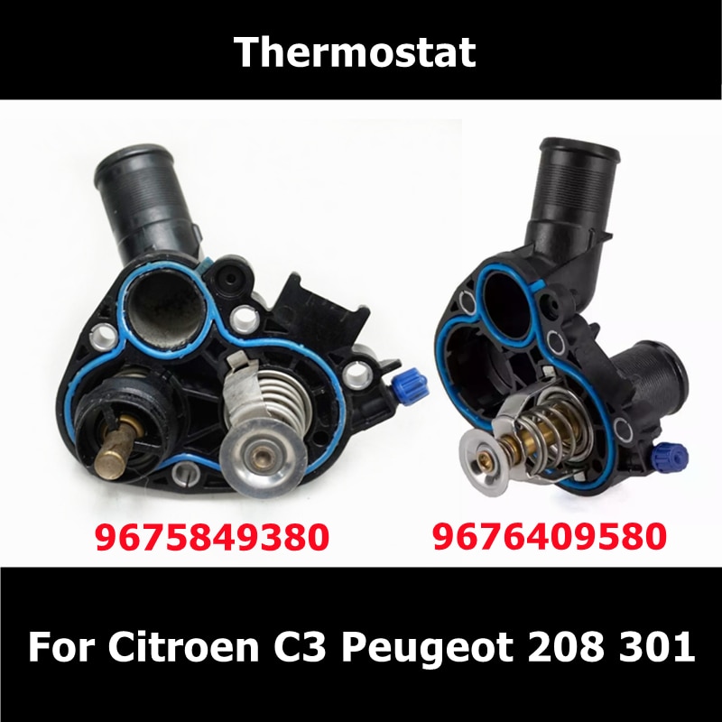 9676409580 9675849380 Car Essories Thermostat Housing Assembly Water Flange For Citroen C3 Peugeot 208 301 Free Shipping