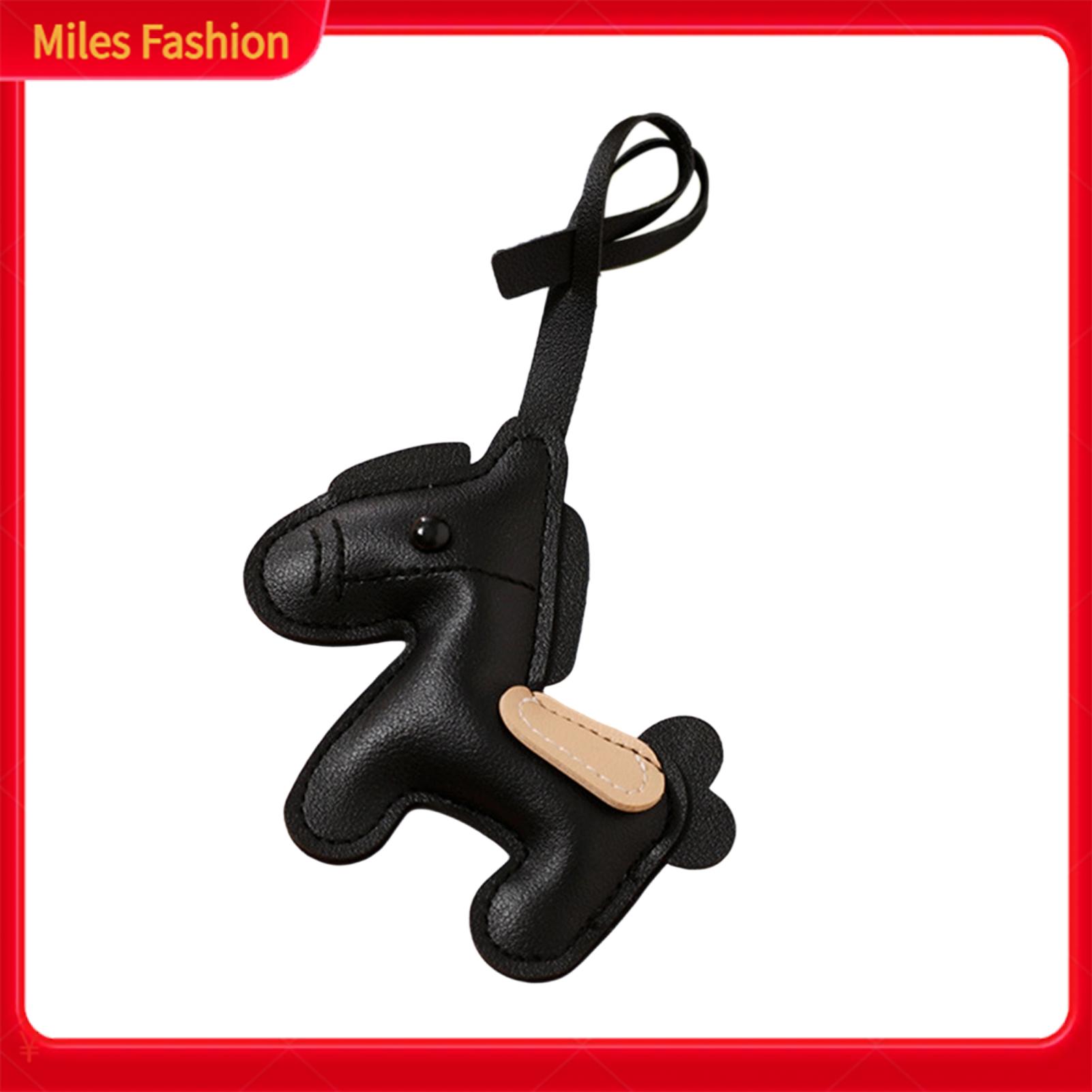 Móc khóa đầy màu sắc Charm Gắn Túi rực rỡ Móc Khóa Ngựa giả da với dây buộc-Túi ba lô đầy màu sắc phụ kiện chìa khóa xe