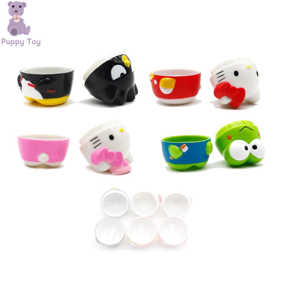 TESDFD 4pcs/set Lễ tưởng niệm Hộp Đựng Răng cho bé mèo Kitty Trẻ em Hài Hước Hộp đựng sữa răng Keroppi Dễ thương Sáng Tạo Hộp dây rốn thu thập răng Bé trai bé gái
