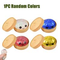 MAJESTICX with Steamer Dumplings Blind Box Squishy Toy Glitter Soft Squishy Toy Gift Slow Resilience Steamed Stuffed Bun Squishy Pinch Le For Stress Anxiety Relief
