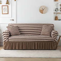 MLADEN 1/2/3/4 Seater Sofa Cover Removable Stretchable Seersucker Seat Cover Plain Sofa Protector Cover