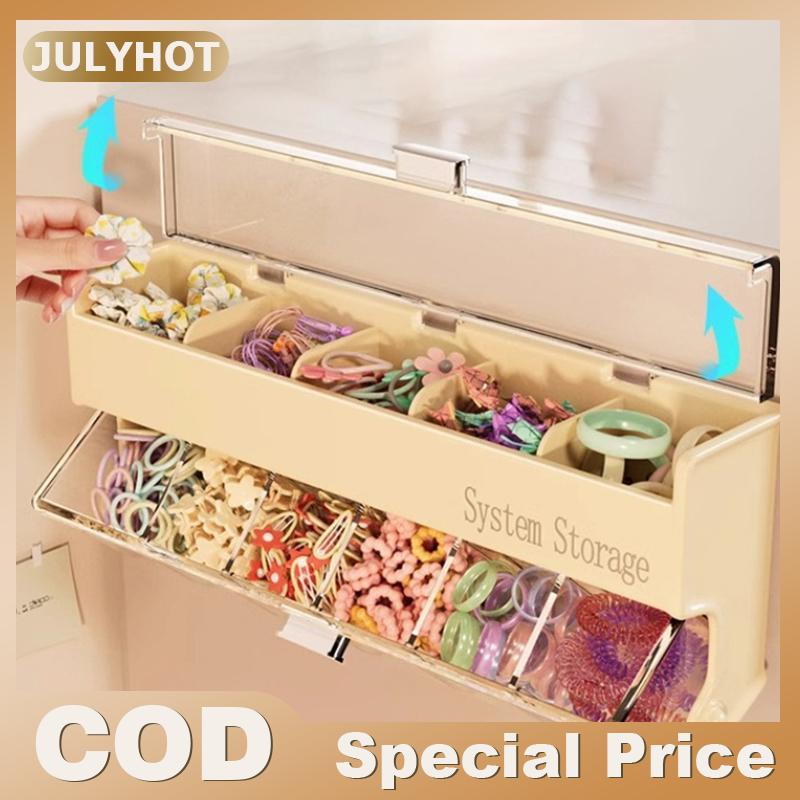 JULYHOT อุปกรณ์เสริมติดผนังสำหรับเด็กผมกล่องเก็บปิ่นปักผมเชือกรัดหัวยางเครื่องประดับชุดเครื่องประดับสาวน่ารักกล่องเครื่องประดับ ราคา 237 บาท*ส่งฟรี