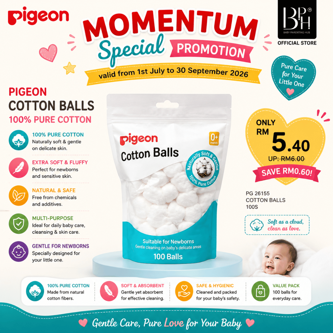 Pigeon Baby Cotton Balls 100pcs 0months+