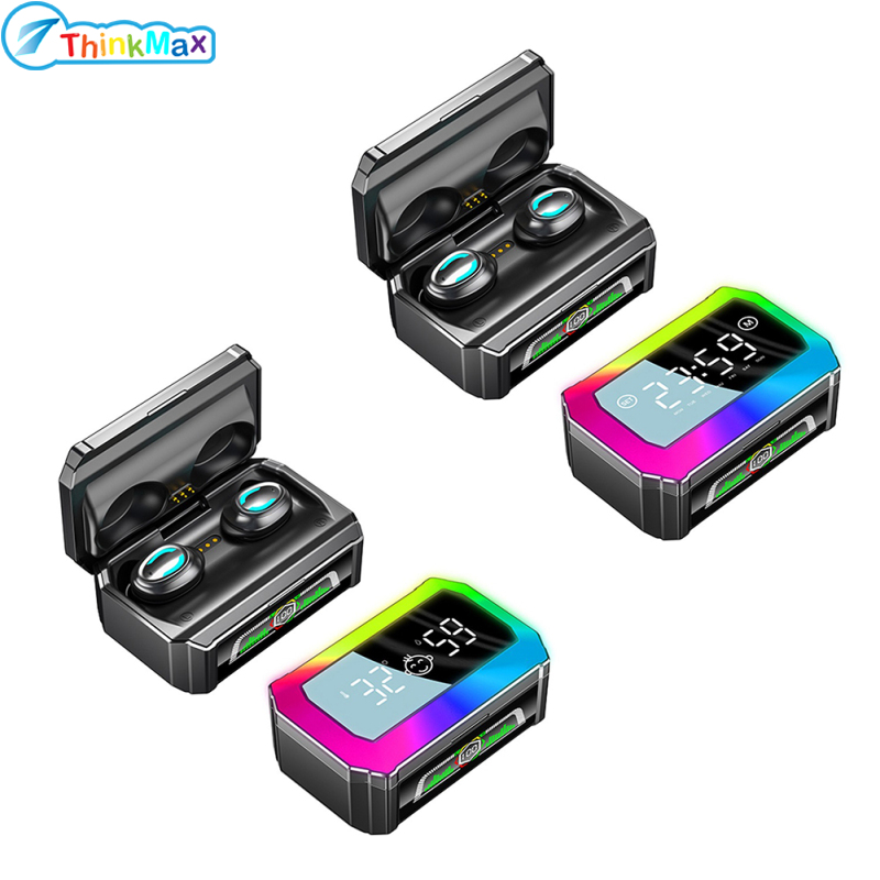 Wireless Earbuds RGB Lighting Headphones Temperature Humidity Clock Display Earphones For Cell Phone Gaming Computer Laptop ราคา 292 บาท*ส่งฟรี
