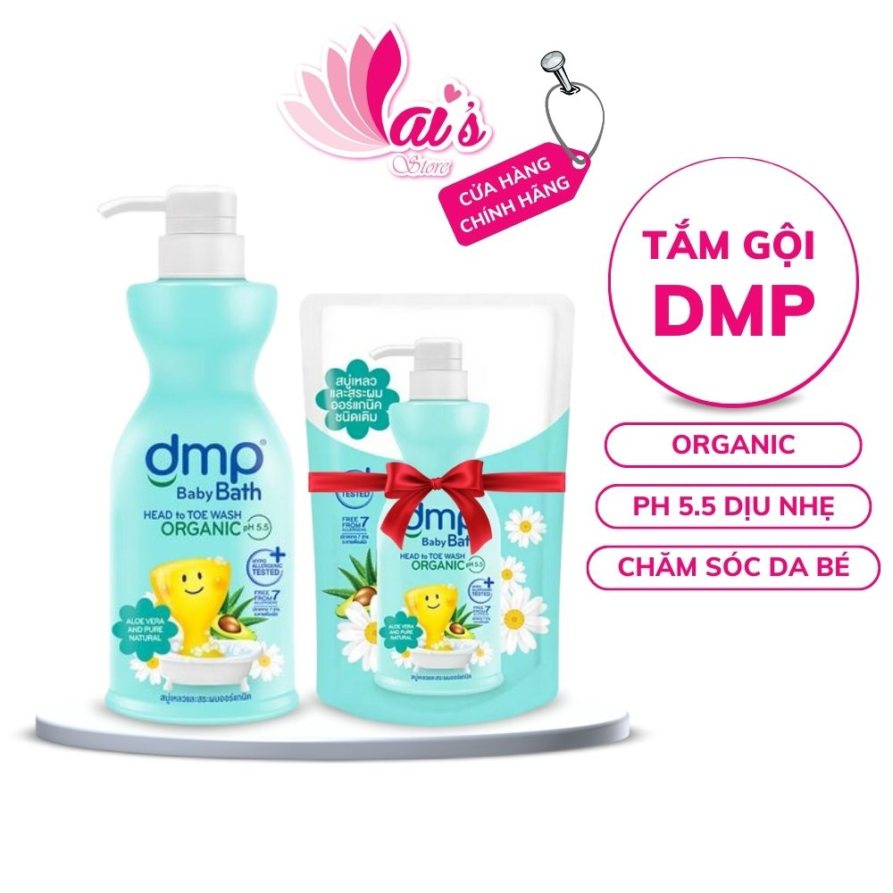 Sữa Tắm Gội Cho Bé Organic DMP Thái LanPH 5.5, Thành Phần Tự Nhiên