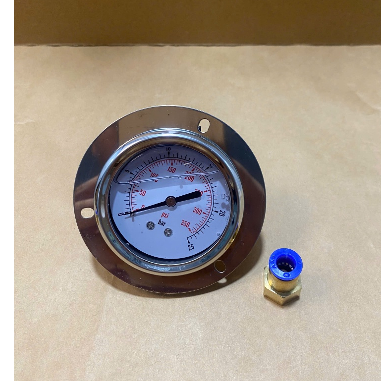 Đồng hồ đo áp suất hơi, khí nén mặt 63mm chân ren sau 13mm